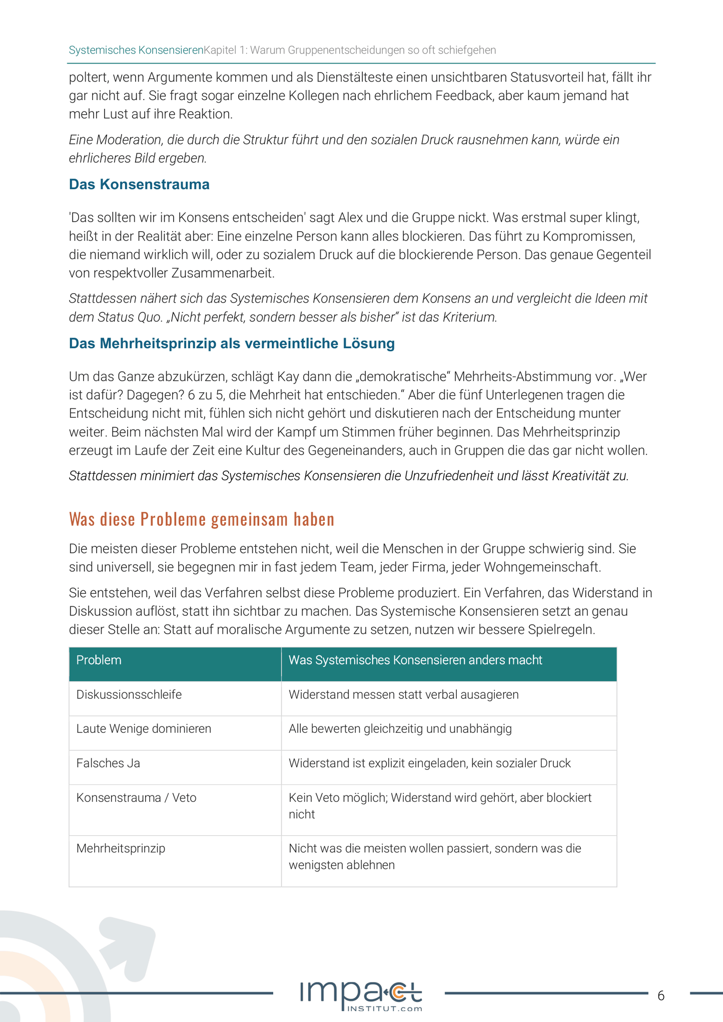 Gebundenes Handout - Systemisches Konsensieren