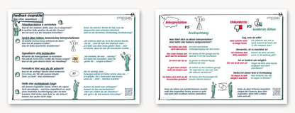 Handkarte Feedback + Beobachtung & Bitten, Vorder- und Rückseite